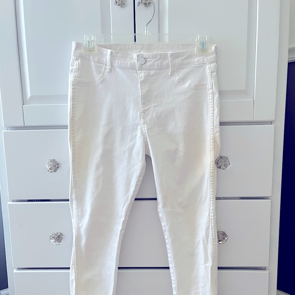 White Skinny Ankle Jeans